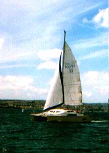 Eclipse sailing off Falmouth