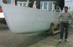 Skua hull after turning over