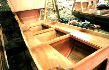 Eclipse aft bunk under construction