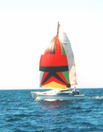 sailing under spinnaker