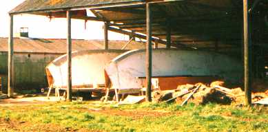 2 upside down hulls