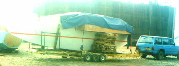 hull on trailer