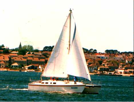 leaving Plymouth under sail