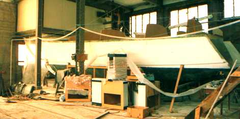 Rhea hull from aft