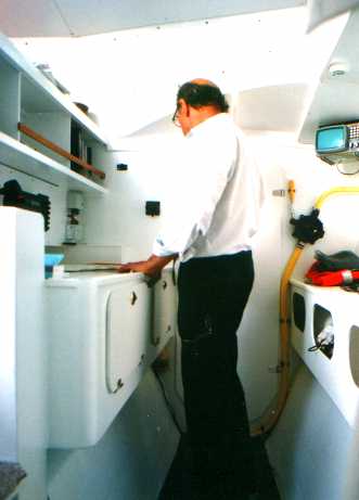 chart room on Dutch Sagitta