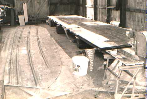 flat panels laid up and cut to shape