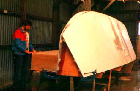 upside down hull view from aft